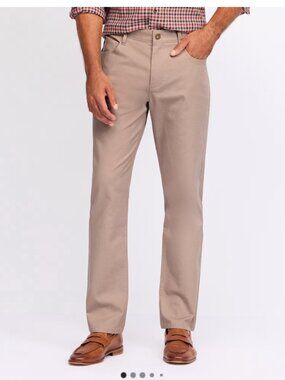 Alesbury Stitch Fix Forge Flex 5 Pkt Straight Fit Pant Tan Size 32 x 28 NWT